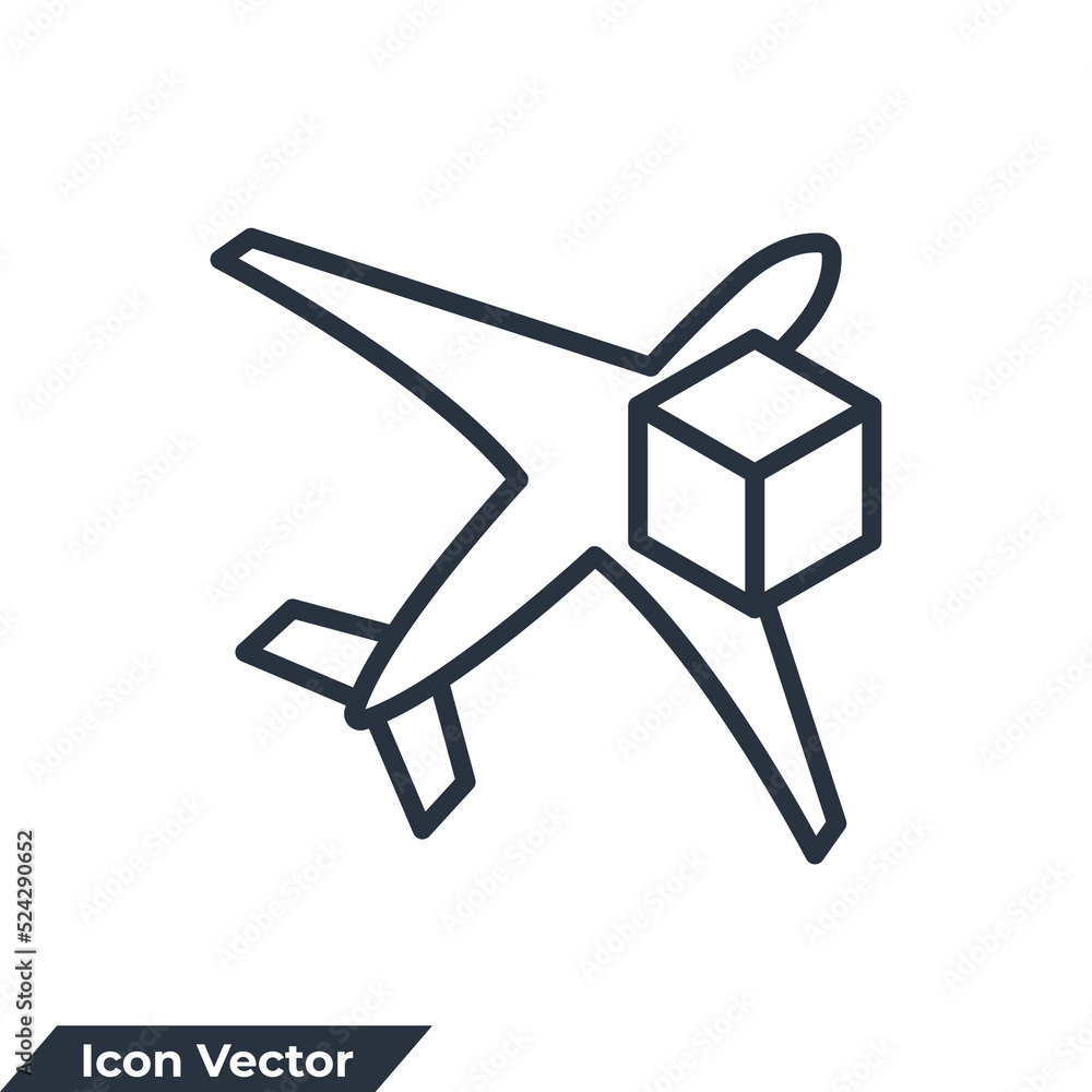 air freight icon logo vector illustration. international delivery service symbol template for graphic and web design collection air freight icon logo vector illustration. international delivery service symbol template for graphic and web design collection