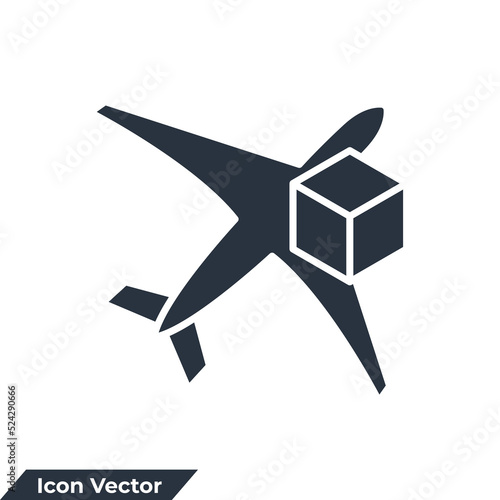 air freight icon logo vector illustration. international delivery service symbol template for graphic and web design collection