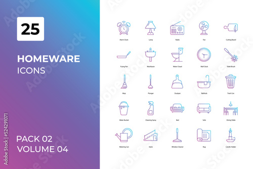 Home ware icons collection. Set contains such Icons as apartment, box, cardboard, and more