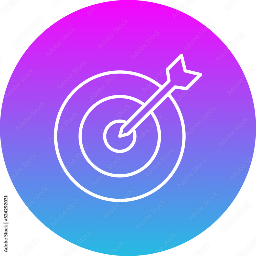 Target Gradient Circle Line Inverted Icon Target Gradient Circle Line Inverted Icon