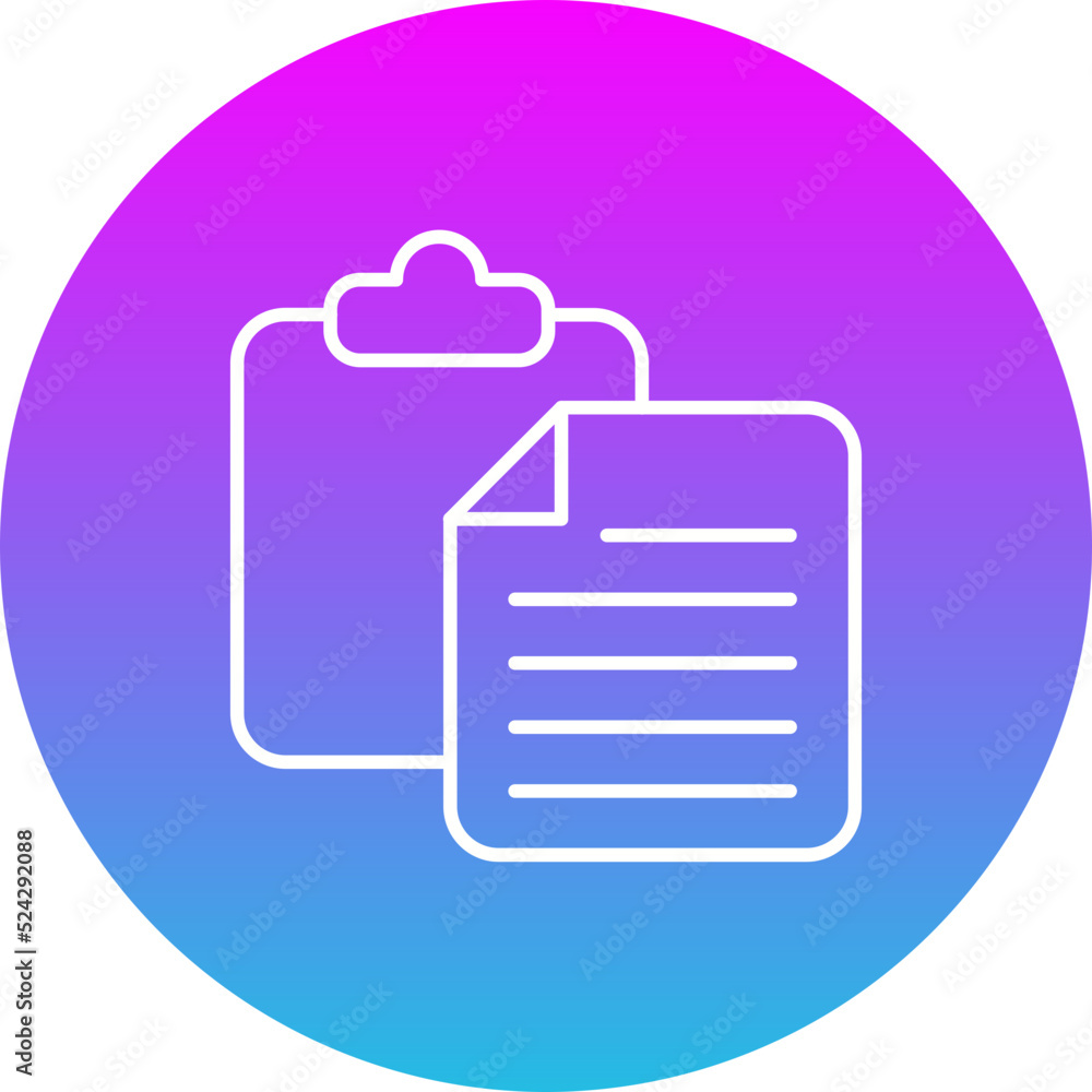 Paste Gradient Circle Line Inverted Icon Paste Gradient Circle Line Inverted Icon