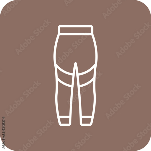 Leggins Multicolor Round Corner Line Inverted Icon