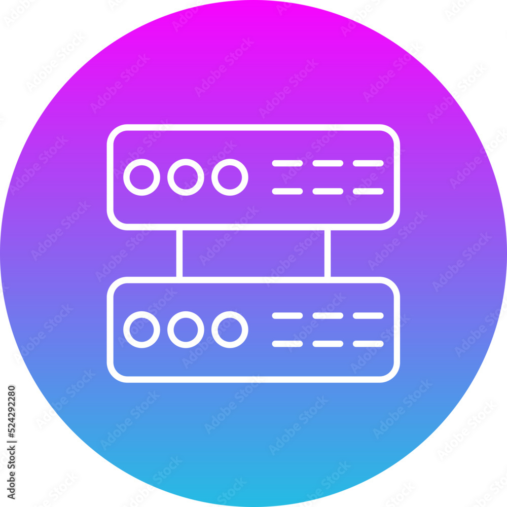 Server Gradient Circle Line Inverted Icon Server Gradient Circle Line Inverted Icon