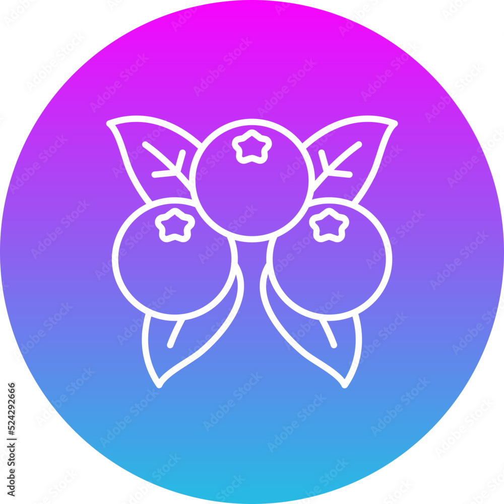 Berries Gradient Circle Line Inverted Icon Berries Gradient Circle Line Inverted Icon