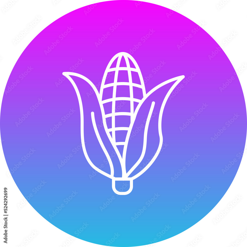 Corn Gradient Circle Line Inverted Icon Corn Gradient Circle Line Inverted Icon