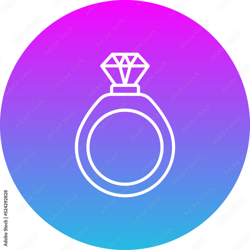 Wedding Ring Gradient Circle Line Inverted Icon Wedding Ring Gradient Circle Line Inverted Icon