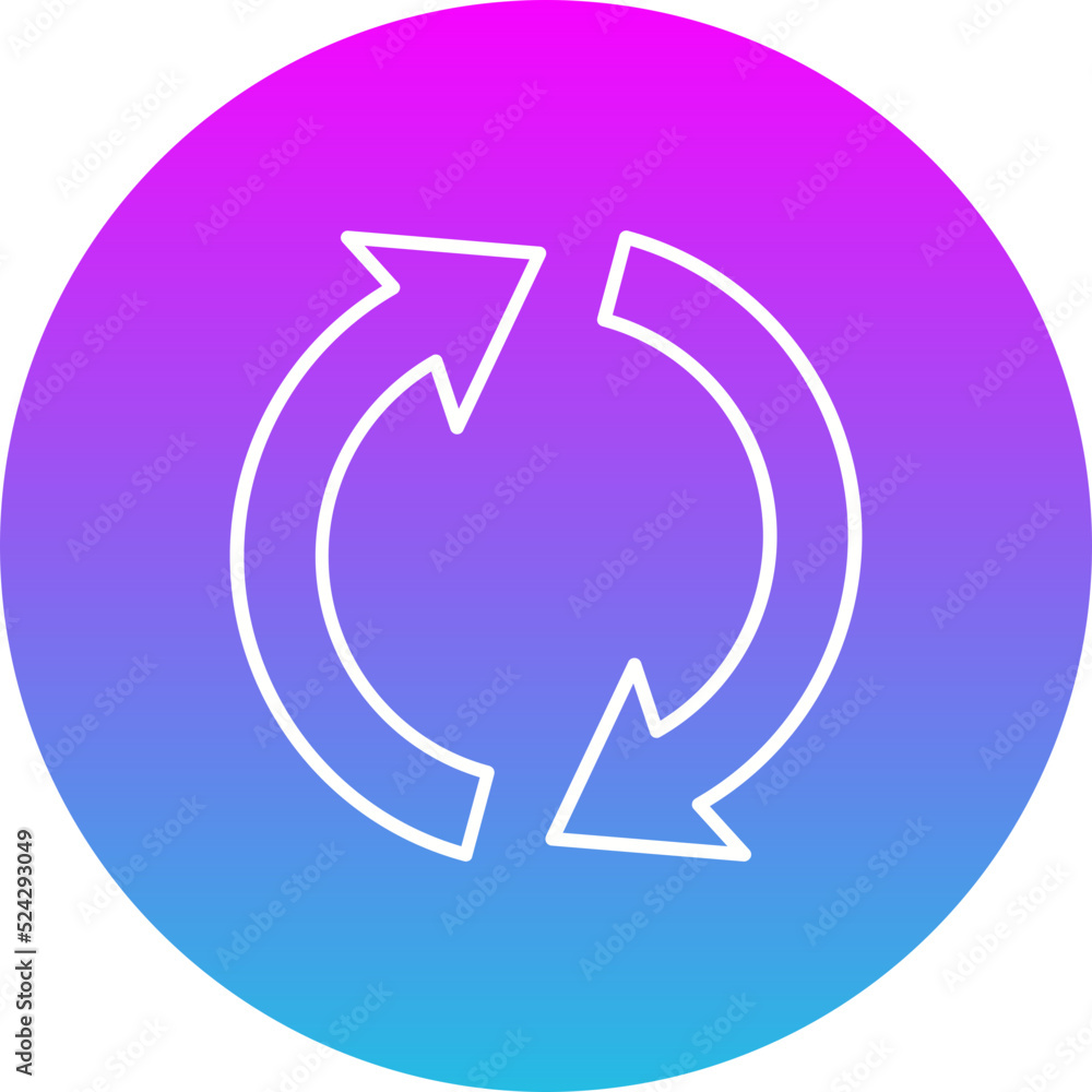 Circular Gradient Circle Line Inverted Icon Circular Gradient Circle Line Inverted Icon