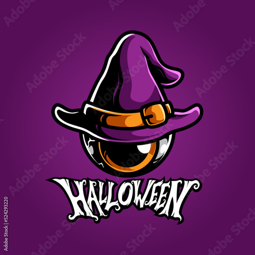 HALLOWEEN WITCH EYES PURPLE LOGO