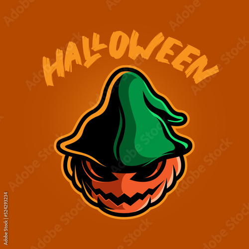 HALLOWEEN PUMPKINS HEAD GREEN HAT