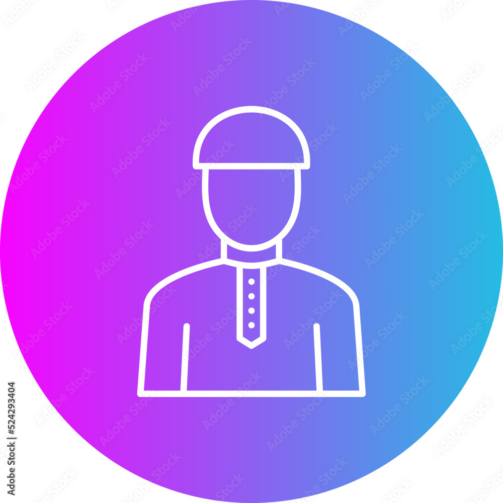 Muslim Gradient Circle Line Inverted Icon Muslim Gradient Circle Line Inverted Icon