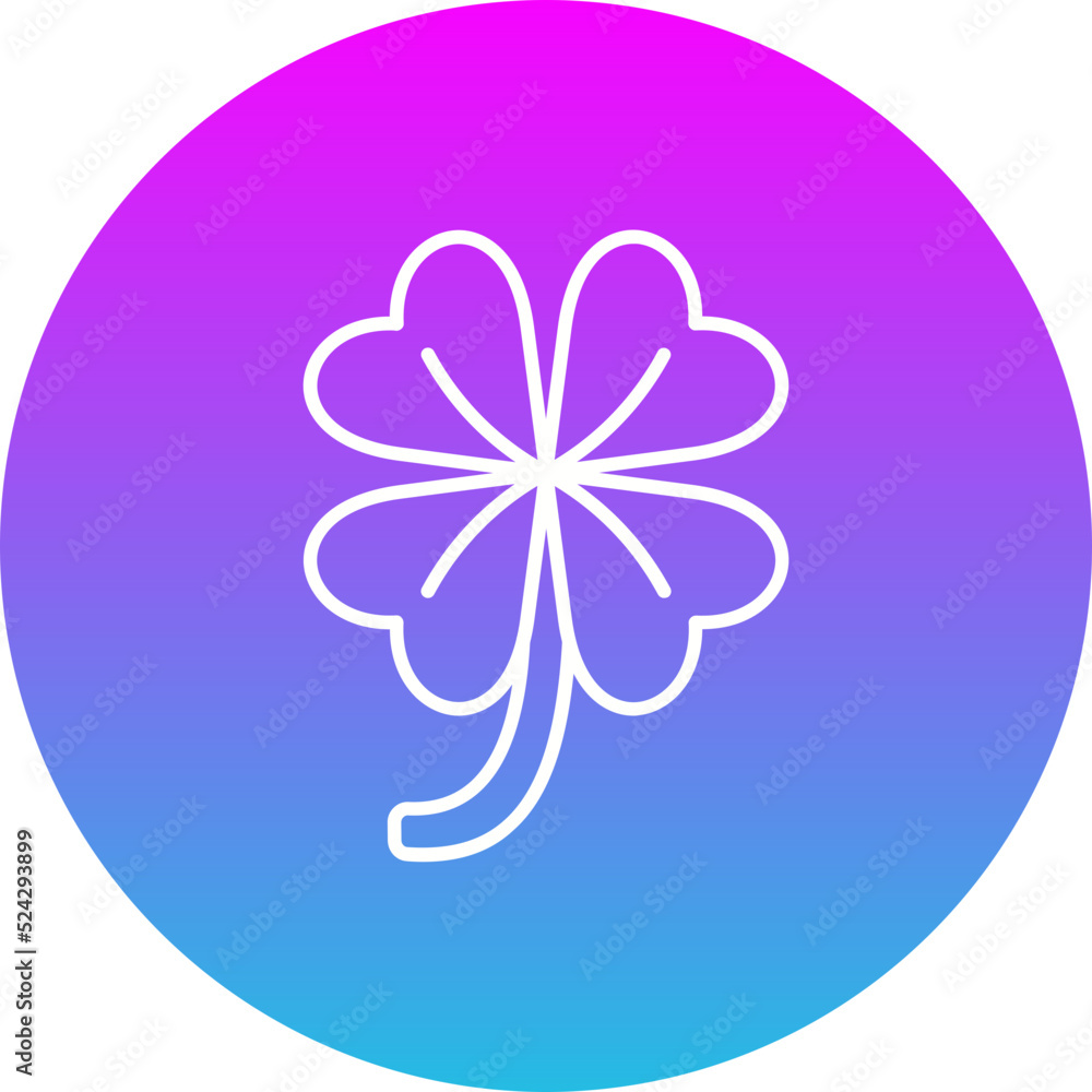 Clover Gradient Circle Line Inverted Icon Clover Gradient Circle Line Inverted Icon