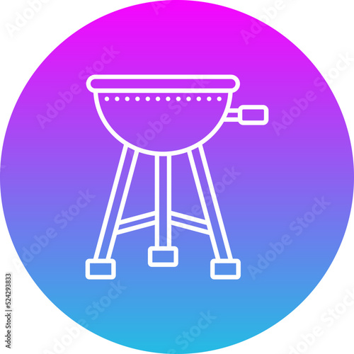Grill Gradient Circle Line Inverted Icon