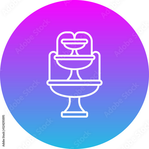 Fountain Gradient Circle Line Inverted Icon