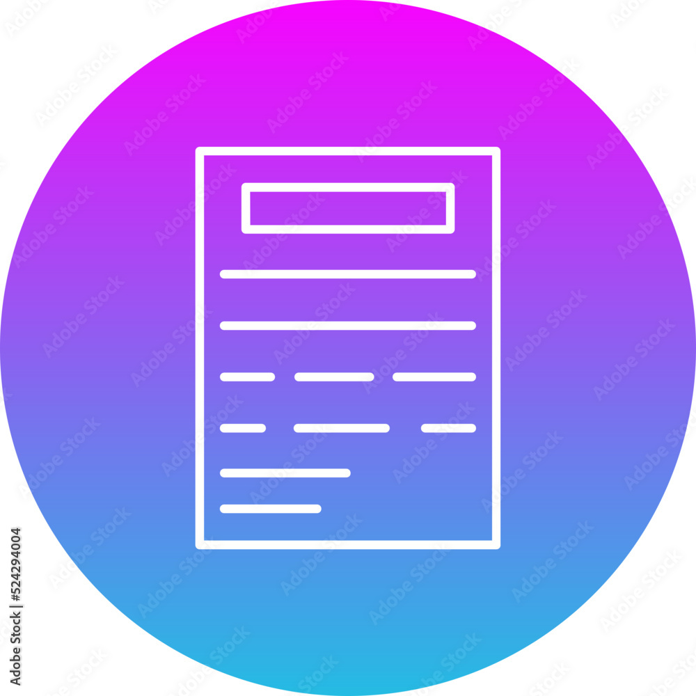 Document Gradient Circle Line Inverted Icon Document Gradient Circle Line Inverted Icon