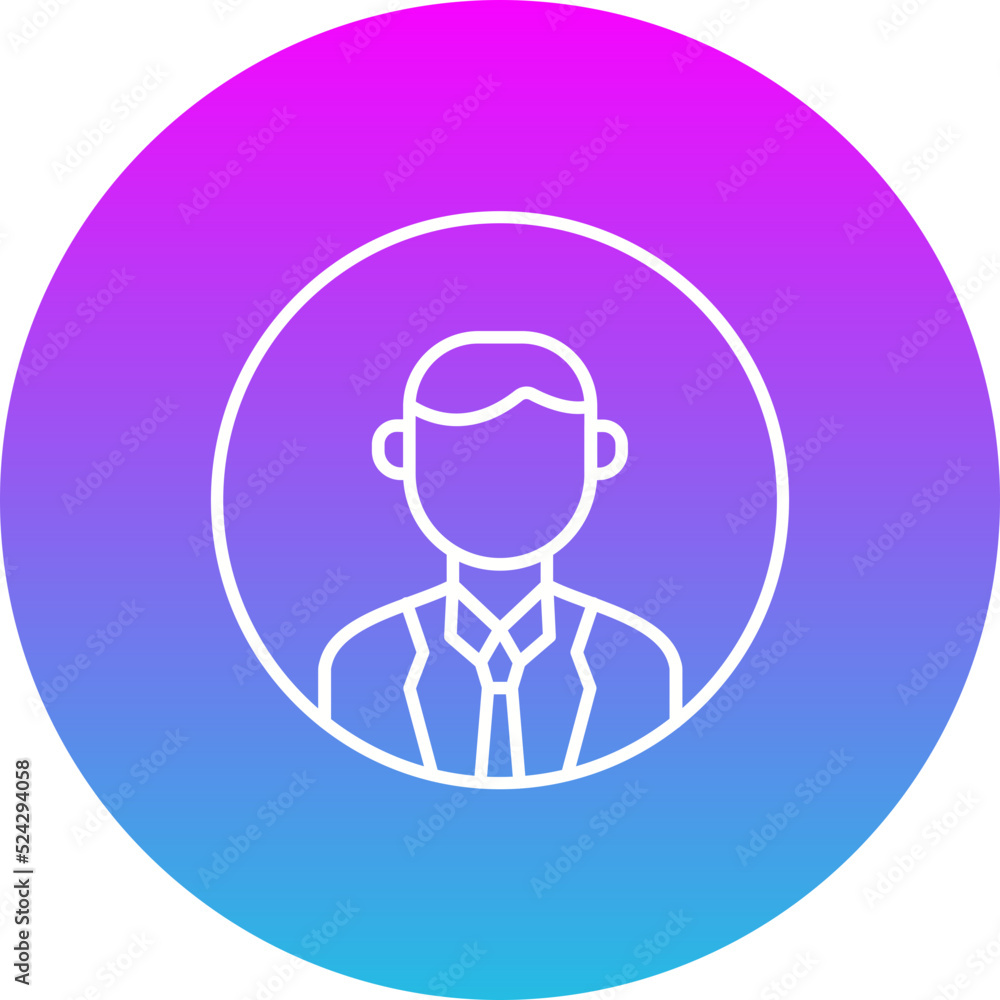 Profile Gradient Circle Line Inverted Icon Profile Gradient Circle Line Inverted Icon