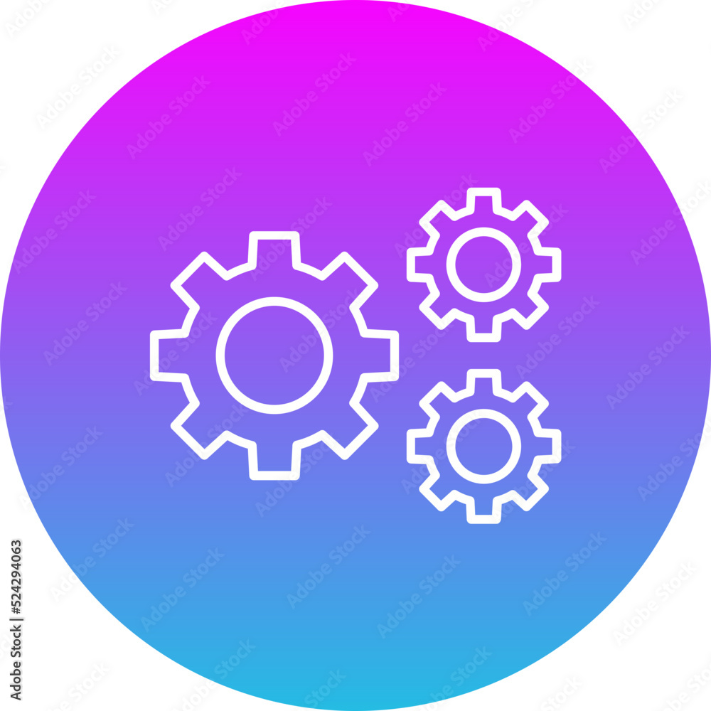 Setting Gradient Circle Line Inverted Icon Setting Gradient Circle Line Inverted Icon