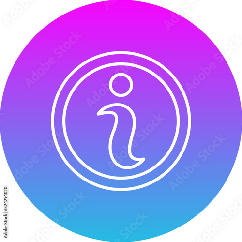 Info Circle Gradient Circle Line Inverted Icon