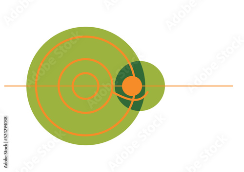 Logo grün orange Kreise