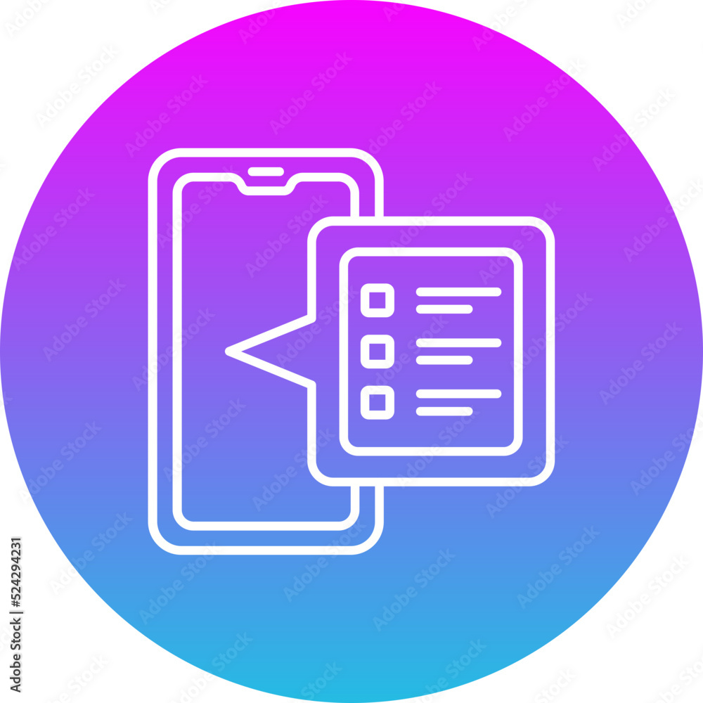 To Do List Gradient Circle Line Inverted Icon To Do List Gradient Circle Line Inverted Icon
