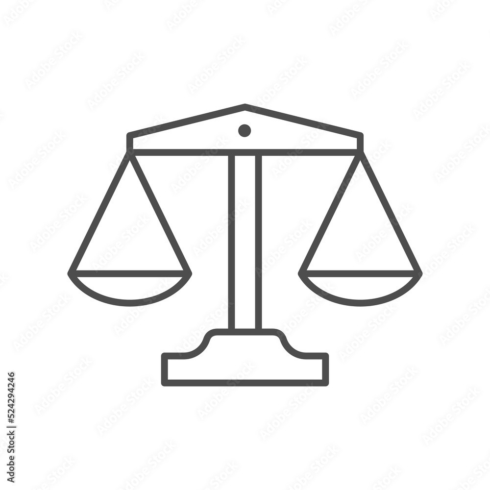 Weighing scales line outline icon Weighing scales line outline icon