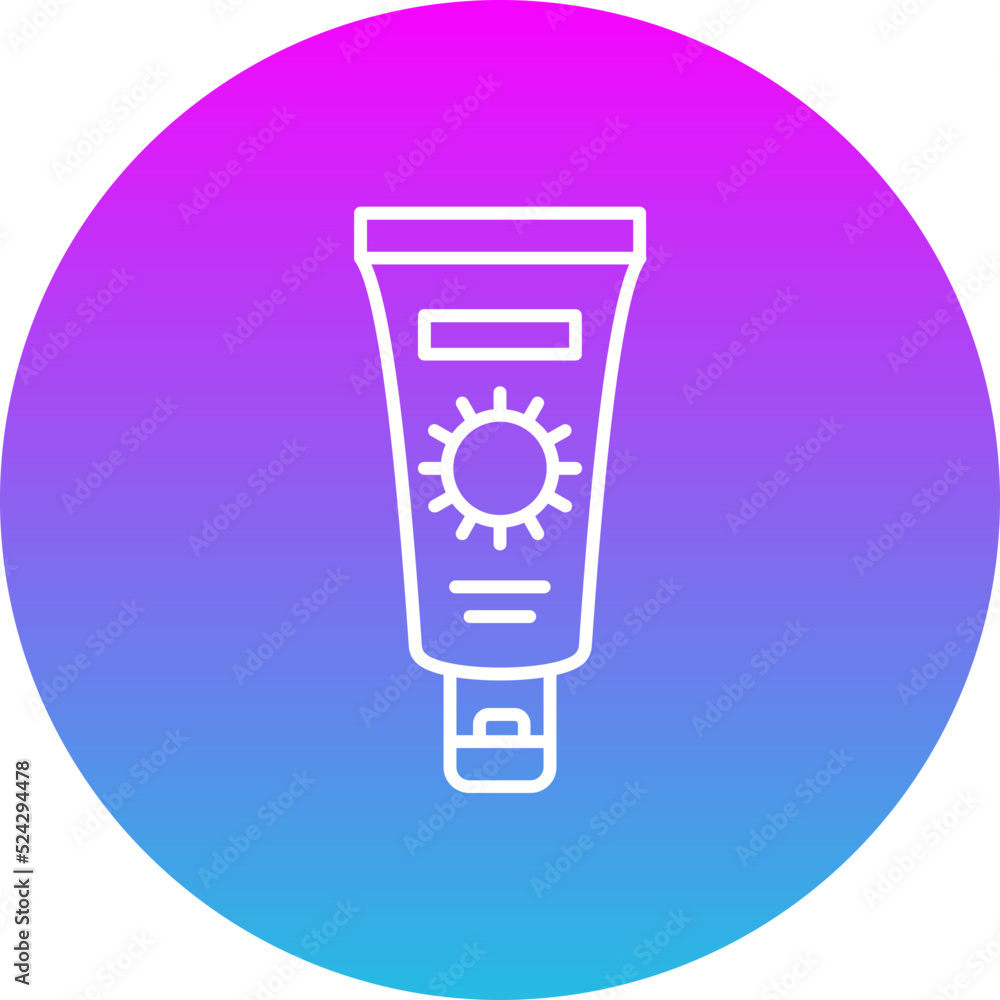 Sunscreen Gradient Circle Line Inverted Icon Sunscreen Gradient Circle Line Inverted Icon