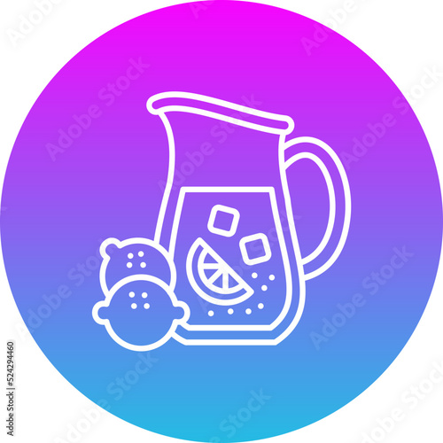Lemonade Gradient Circle Line Inverted Icon