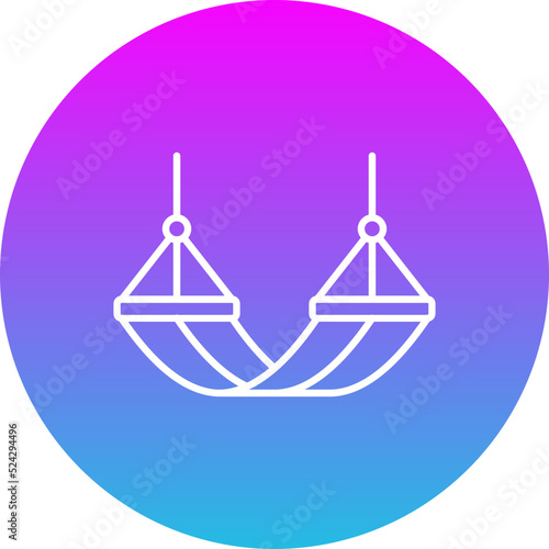 Hammock Gradient Circle Line Inverted Icon