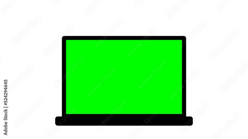 Computer screen. Animated video. Computer screen. Animated video.