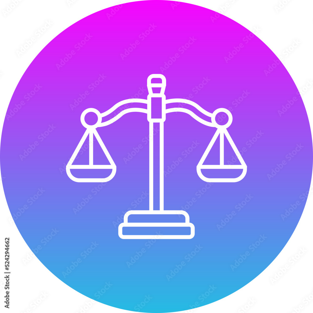 Justice Gradient Circle Line Inverted Icon Justice Gradient Circle Line Inverted Icon