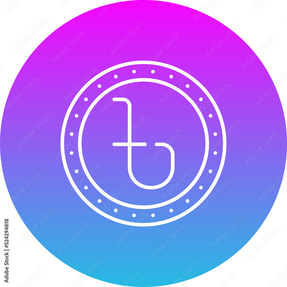 Taka Gradient Circle Line Inverted Icon Taka Gradient Circle Line Inverted Icon