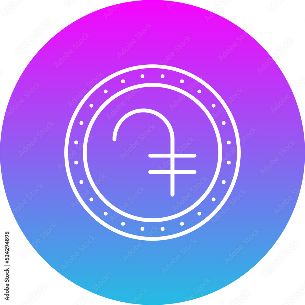 Obraz premium Dram Gradient Circle Line Inverted Icon