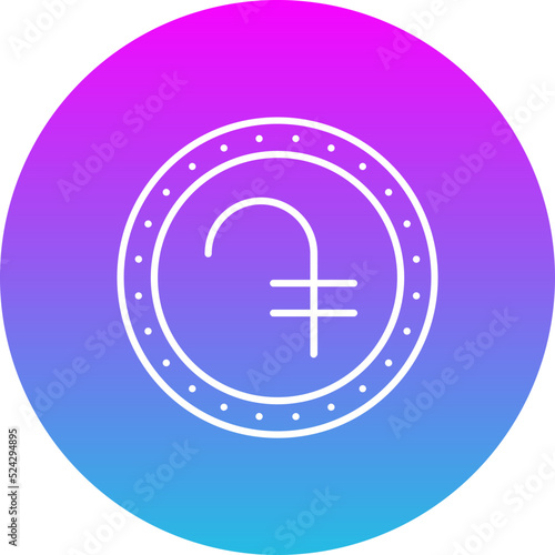 Dram Gradient Circle Line Inverted Icon