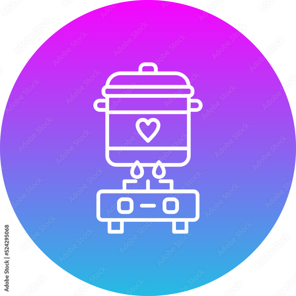 Cooking Gradient Circle Line Inverted Icon Cooking Gradient Circle Line Inverted Icon
