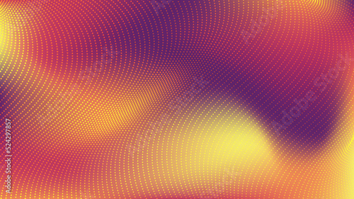 Abstract liquid background with dots wave particles pattern texture