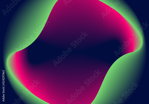 Abstract green and pink flu...