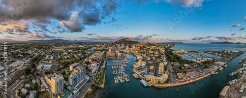 Beautiful panoramic view of Townsville, Queensland, Australia.
