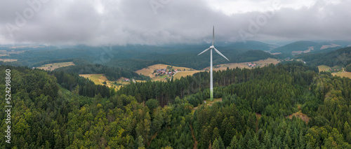 Panoramic view on the Black Forest near Freiamt in Germany.
