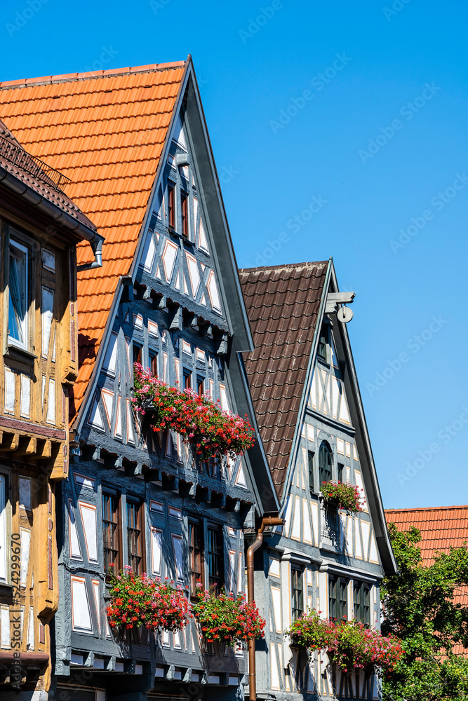 Facherkhäuser in der Altstadt von Besigheim