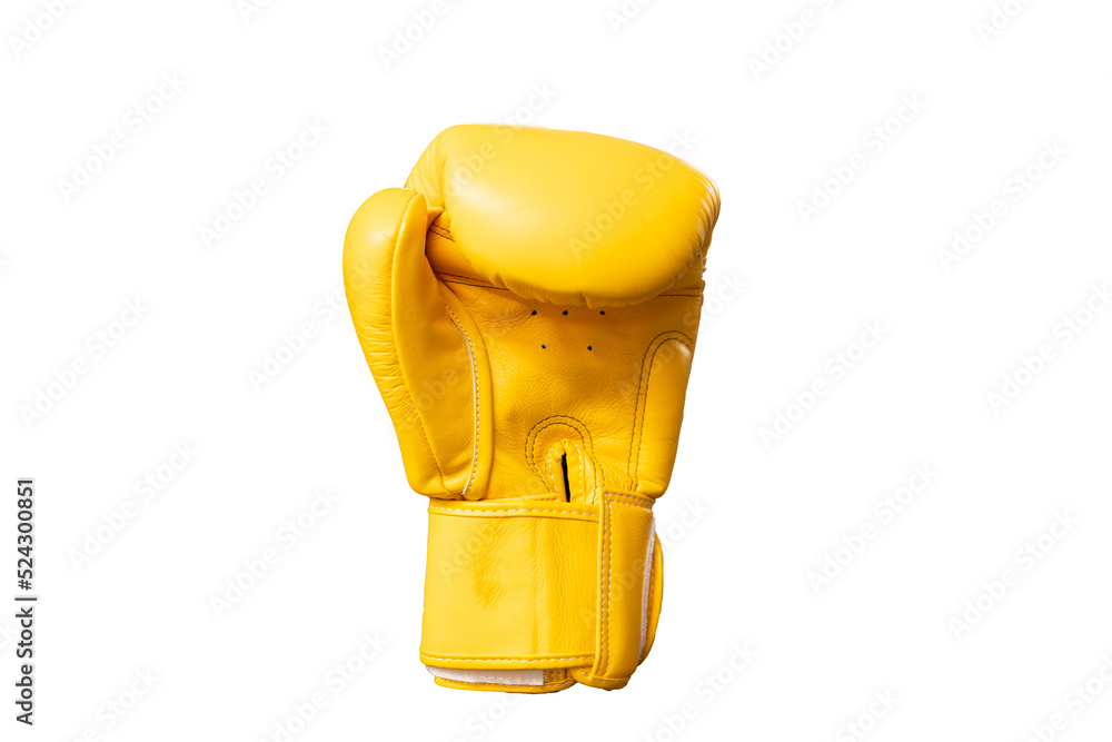 yellow boxing gloves isolated background. yellow boxing gloves isolated background.