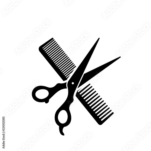 barber scissors and comb Haircut idea in beauty salon