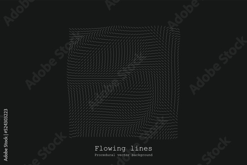 Abstract Line Matrix Pattern. Noise Flow Dynamic.