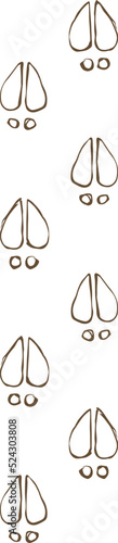 Traces of hooves. Vector drawing
