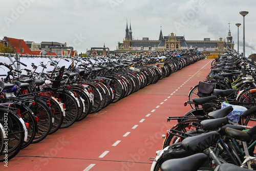 Photography The bike parking in Amsterdam