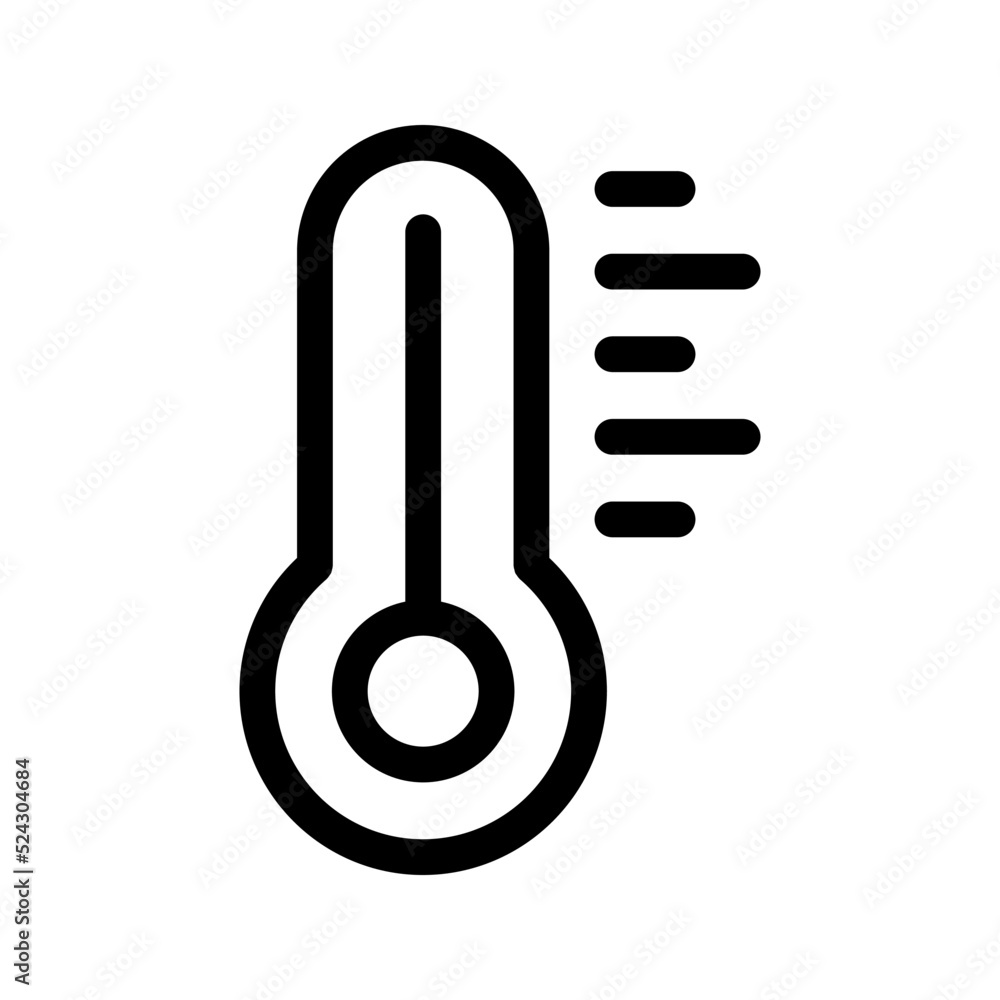 Thermometer icon. thermometer sign in trendy flat design. vector illustration Thermometer icon. thermometer sign in trendy flat design. vector illustration