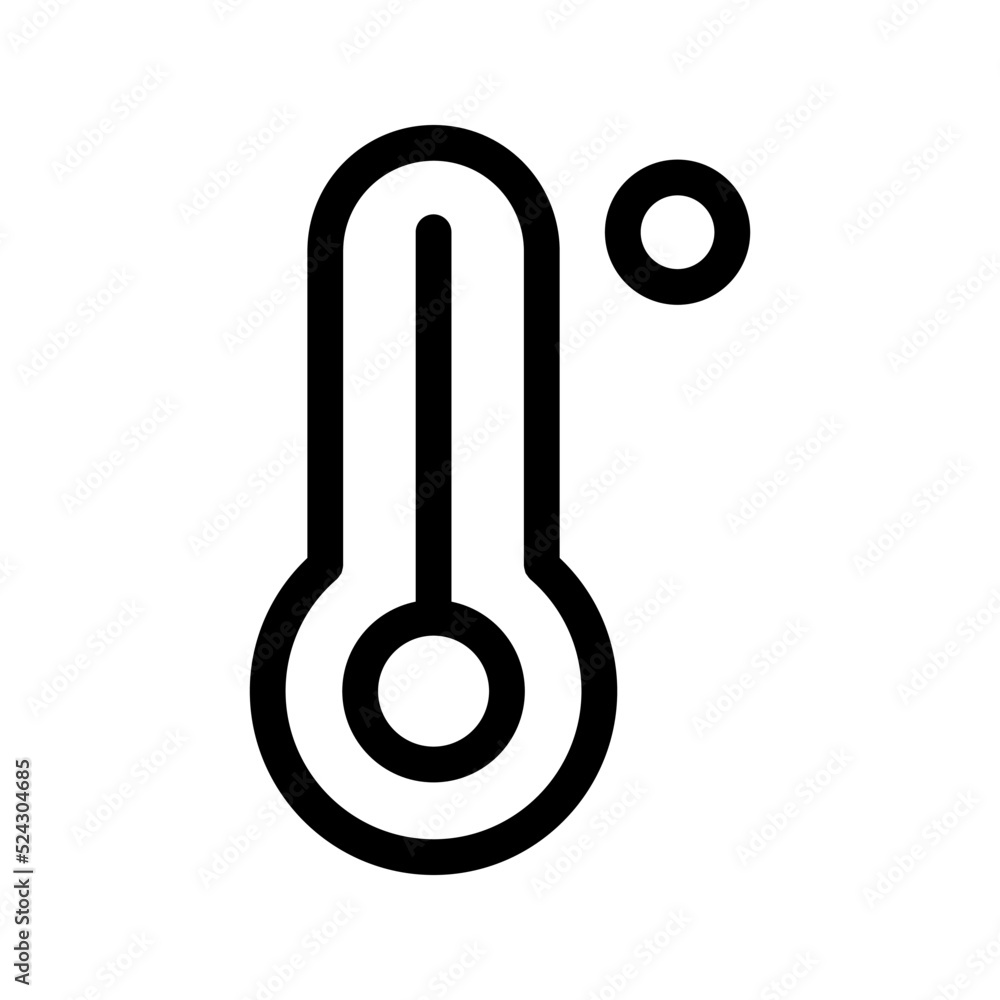 Thermometer icon. thermometer sign in trendy flat design. vector illustration Thermometer icon. thermometer sign in trendy flat design. vector illustration