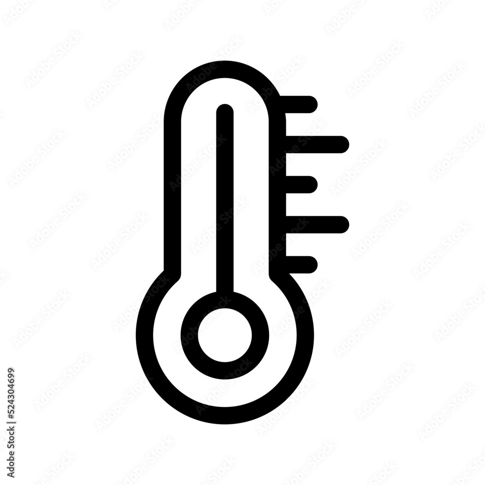 Thermometer icon. thermometer sign in trendy flat design. vector illustration Thermometer icon. thermometer sign in trendy flat design. vector illustration