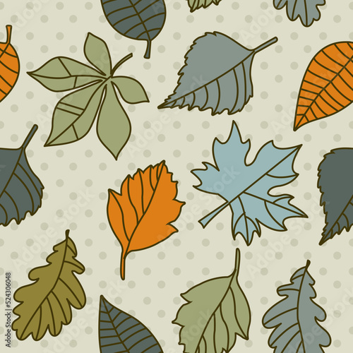 A seamless pattern with leaf,autumn leaf background.