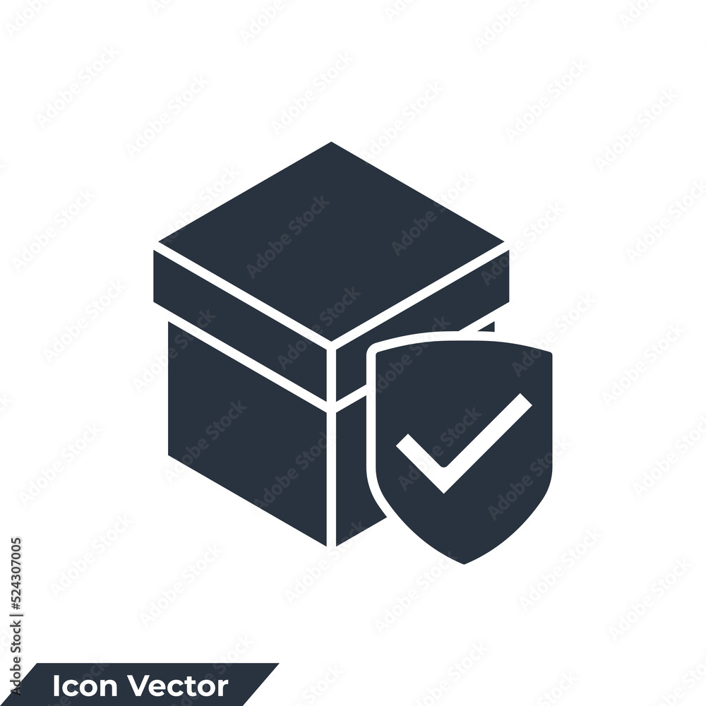 safe packaging icon logo vector illustration. Safe delivery protection symbol template for graphic and web design collection safe packaging icon logo vector illustration. Safe delivery protection symbol template for graphic and web design collection