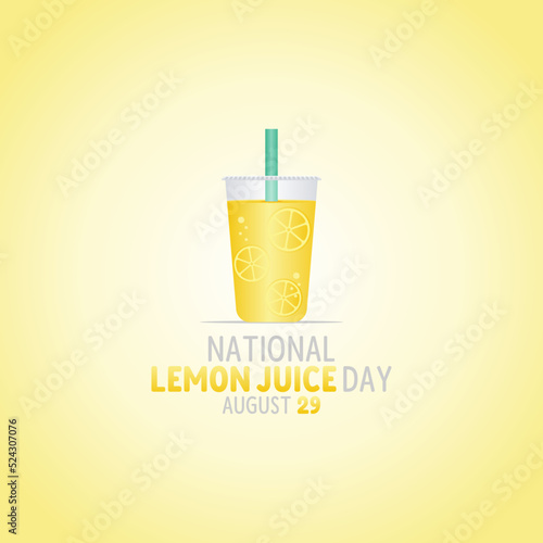 vector graphic of national lemon juice day good for national lemon juice day celebration. flat design. flyer design.flat illustration.