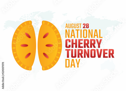vector graphic of national cherry turnover day good for national cherry turnover day celebration. flat design. flyer design.flat illustration.